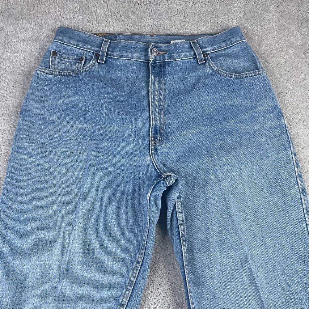 VINTAGE Levis Jeans Womens 14 Long Blue 550 Relaxed Tapered Leg American Denim - Picture 2 of 12
